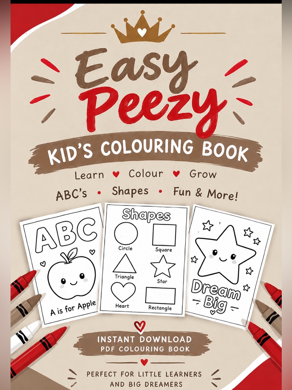 Luxed Easy Peezy Kids colouring and activity book 30 pages
